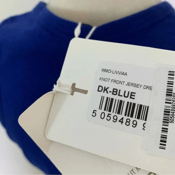 Ted Baker Livviaa Knot Front Jersey Mini Dress Blue Size 8 NWT - Picture 9 of 13